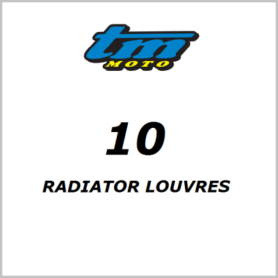 TM Racing 'Straight' Radiator Louvres  - All 2T/4T Model Options