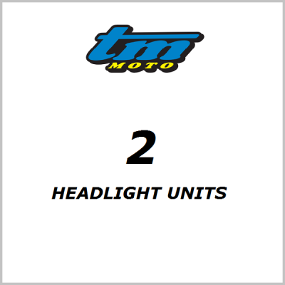 TM Racing Headlight Unit - 2012>2019 'Bulb' Type. Blue & White