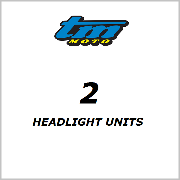 TM Racing Headlight Unit - 2012>2019 'Bulb' Type. Blue & White