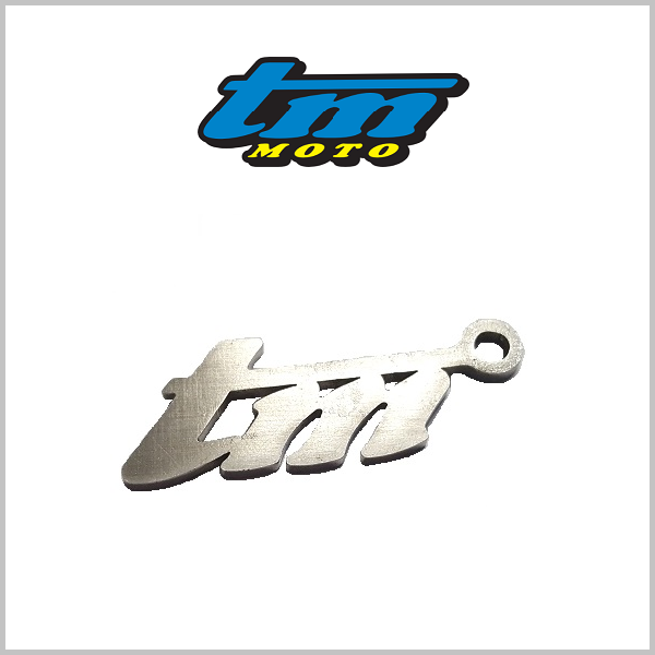 TM: Laser-cut Stainless Steel Key Fob.