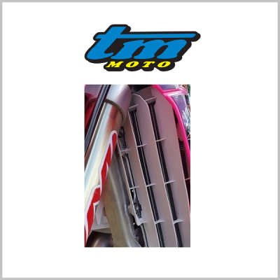 TM Moto Profiled Radiator Louvres  - White