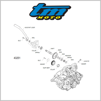 TM Moto: Kickstart Conversion Kit 2T 250cc/300cc M.19 - 43251