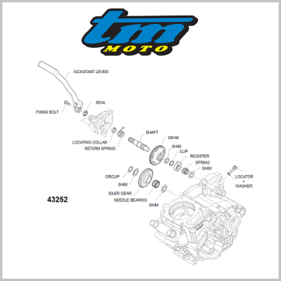 TM Moto: Kickstart Conversion Kit 4T 250Fi/300Fi  - 43252